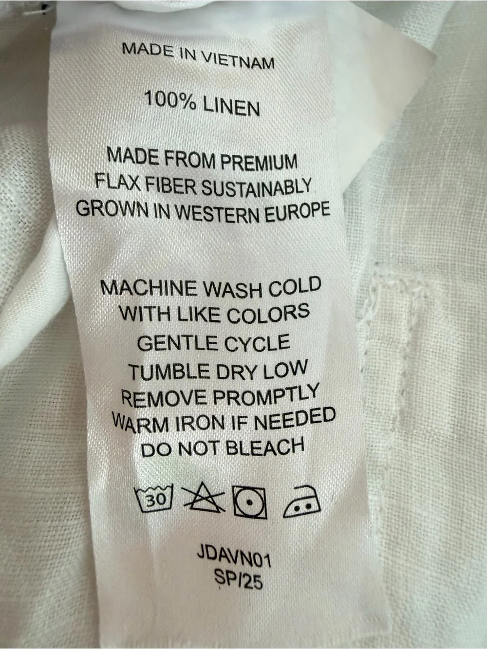 Quince 100% European Linen White Pull-On Pants Size M 8875